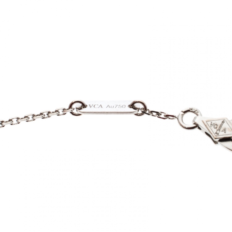 Pre Owned Van Cleef & Arpels Frivole Diamond 18k White Gold Bracelet