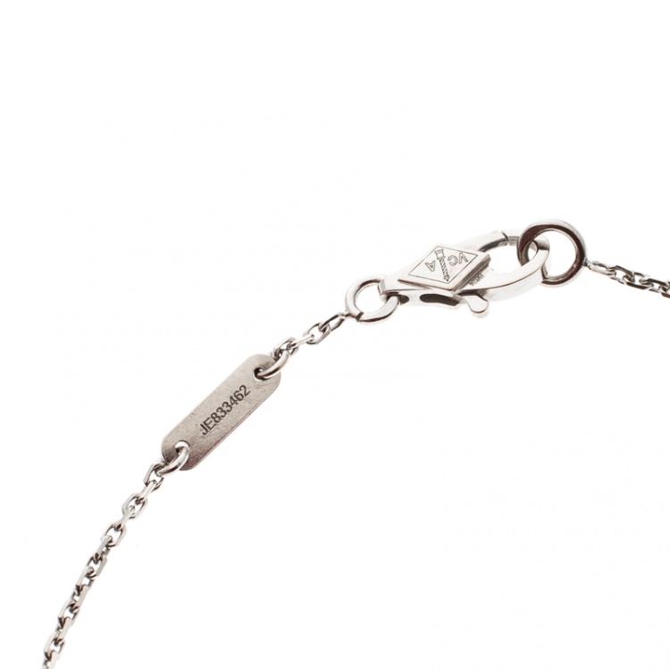 Pre Owned Van Cleef & Arpels Frivole Diamond 18k White Gold Bracelet