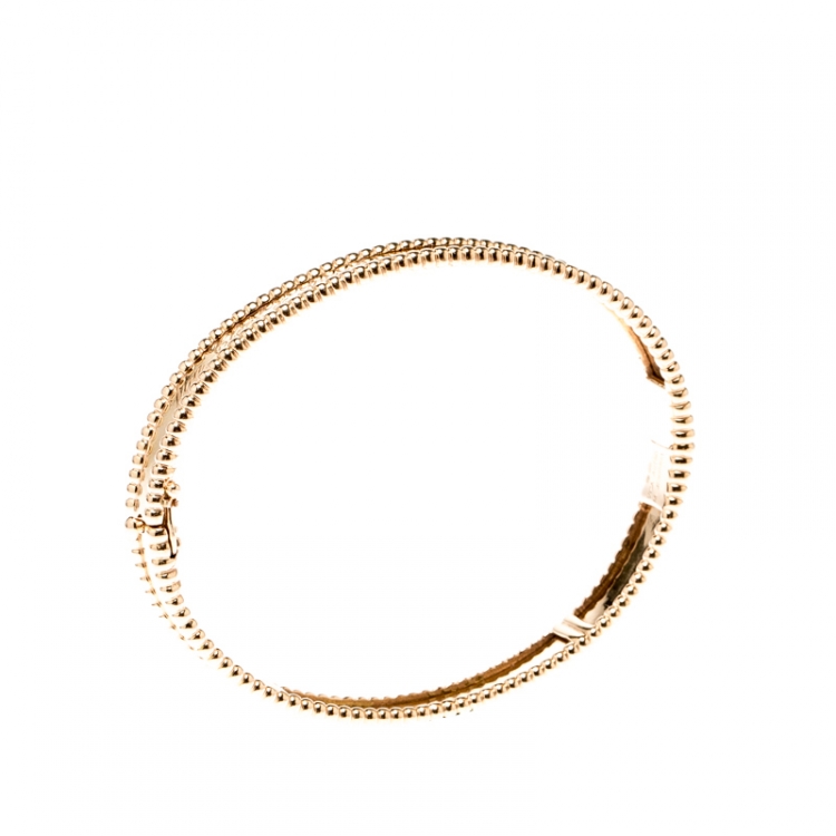 Pre Owned Van Cleef & Arpels Perlée Signature 18K Rose Gold Bracelet M