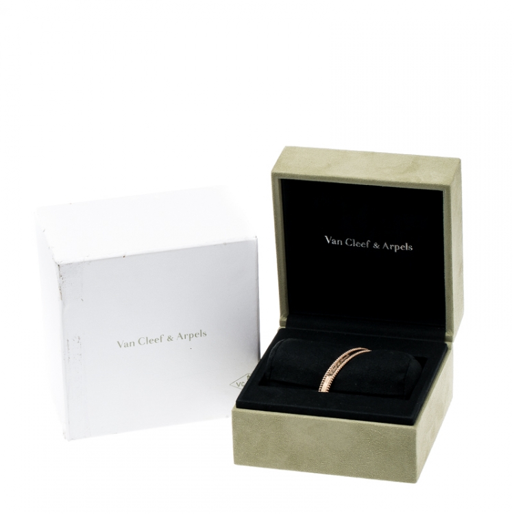 Pre Owned Van Cleef & Arpels Perlée Signature 18K Rose Gold Bracelet M