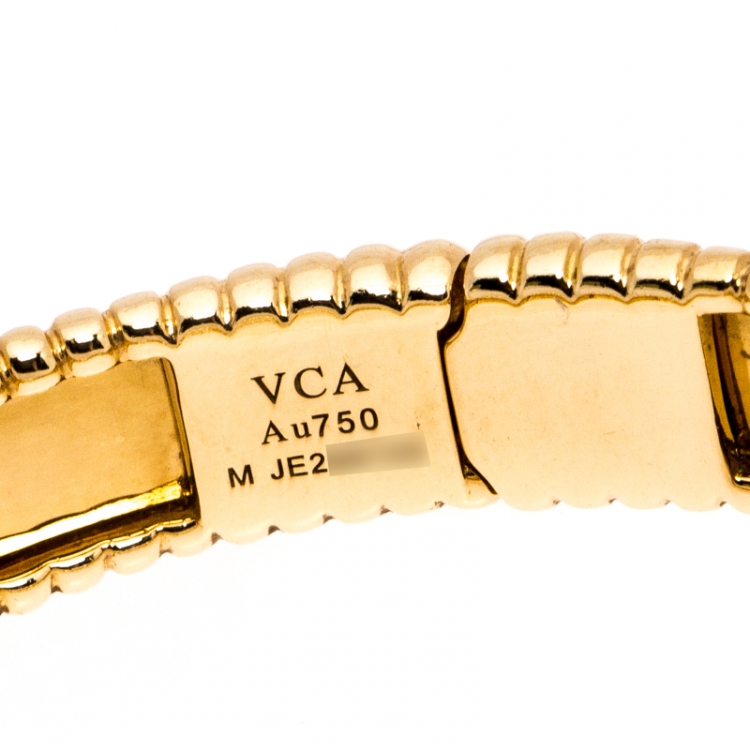 Pre Owned Van Cleef & Arpels Perlée Signature 18K Yellow Gold Bracelet M