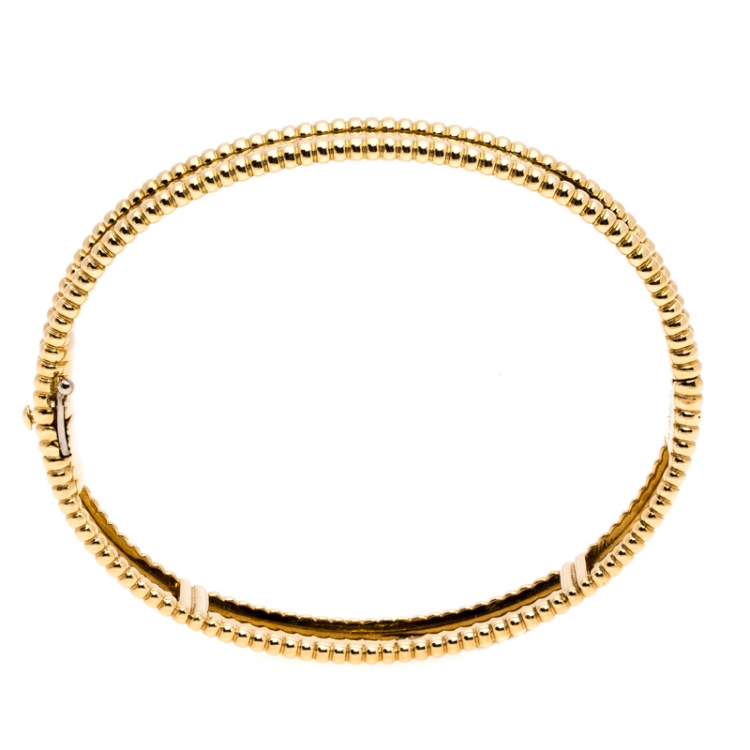 Pre Owned Van Cleef & Arpels Perlée Signature 18K Yellow Gold Bracelet M