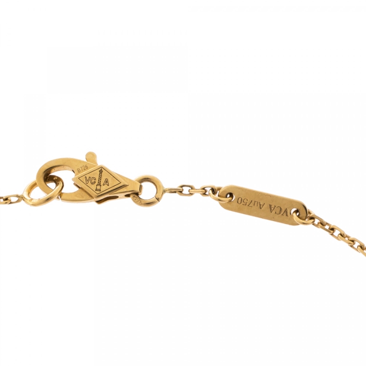 Pre Owned Van Cleef & Arpels Frivole Diamond 18K Yellow Gold Bracelet