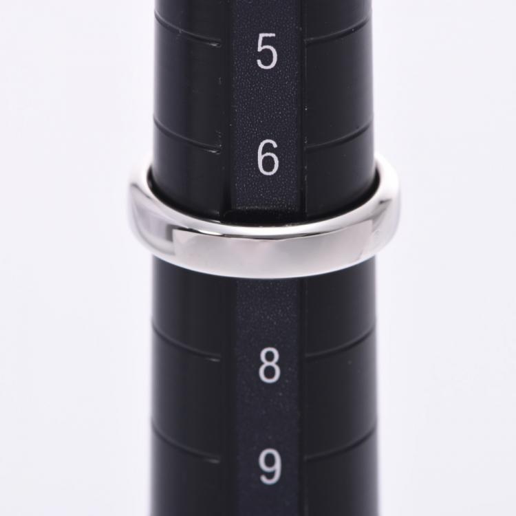 Pre Owned Van Cleef & Arpels 1 Diamond Platinum Wedding Ring Size 47