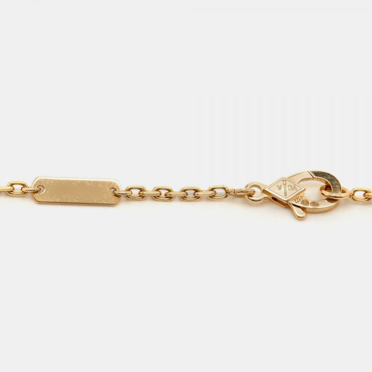 Pre Owned Van Cleef & Arpels Trace 18k Yellow Gold Chain