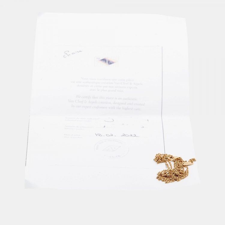 Pre Owned Van Cleef & Arpels Trace 18k Yellow Gold Chain