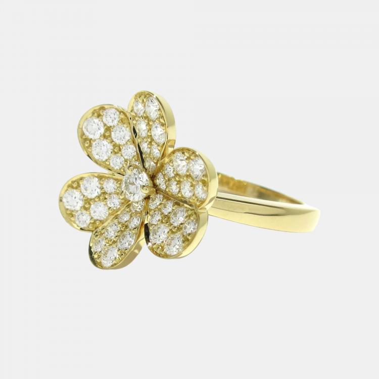 Van Cleef & Arpels Yellow Gold Diamond Frivole Between the Finger Ring ...