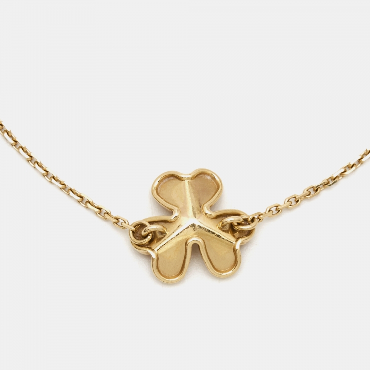 Pre Owned Van Cleef & Arpels Frivole Diamond 18k Yellow Gold Bracelet