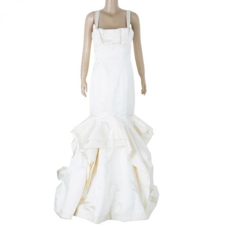 Pre Owned Vera Wang Duchesse Mermaid Silk Gown L
