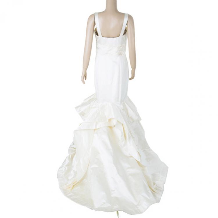 Pre Owned Vera Wang Duchesse Mermaid Silk Gown L