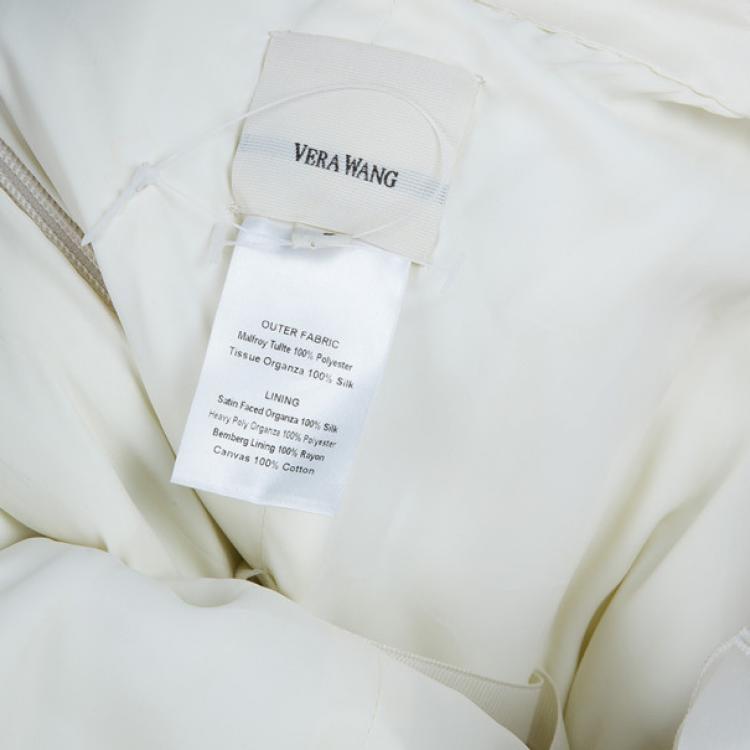 مملوكة مسبقًا Vera Wang Ivory Tulle Gathered Wedding Dress M