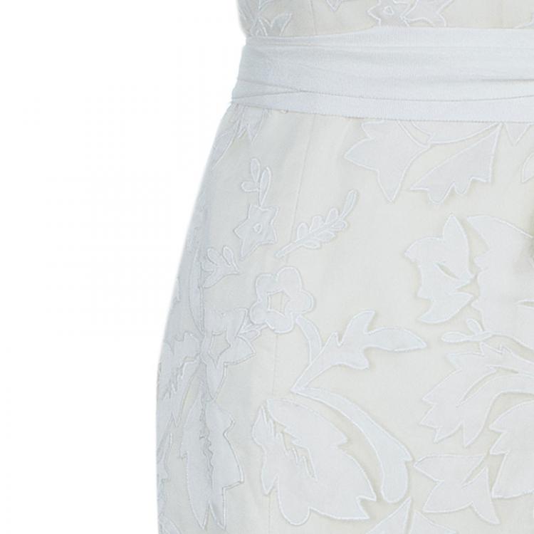 Pre Owned Vera Wang Floral Overlay Wedding Gown L