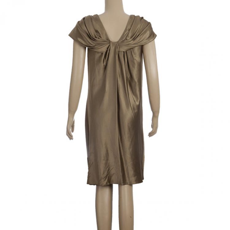 Pre Owned Vera Wang Satin Bustier Dress M