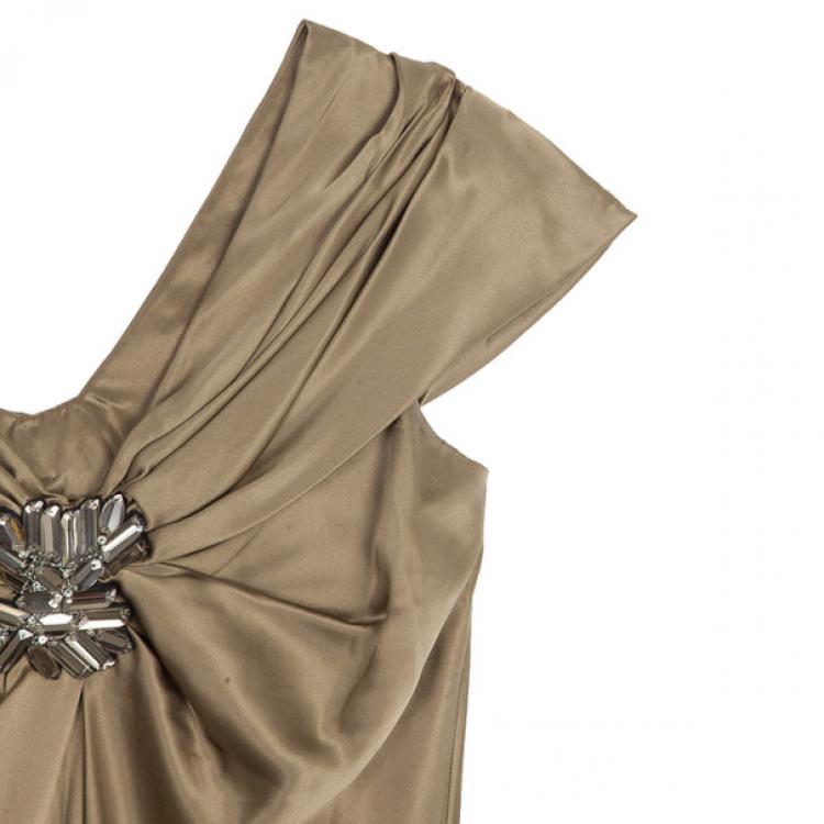 Pre Owned Vera Wang Satin Bustier Dress M