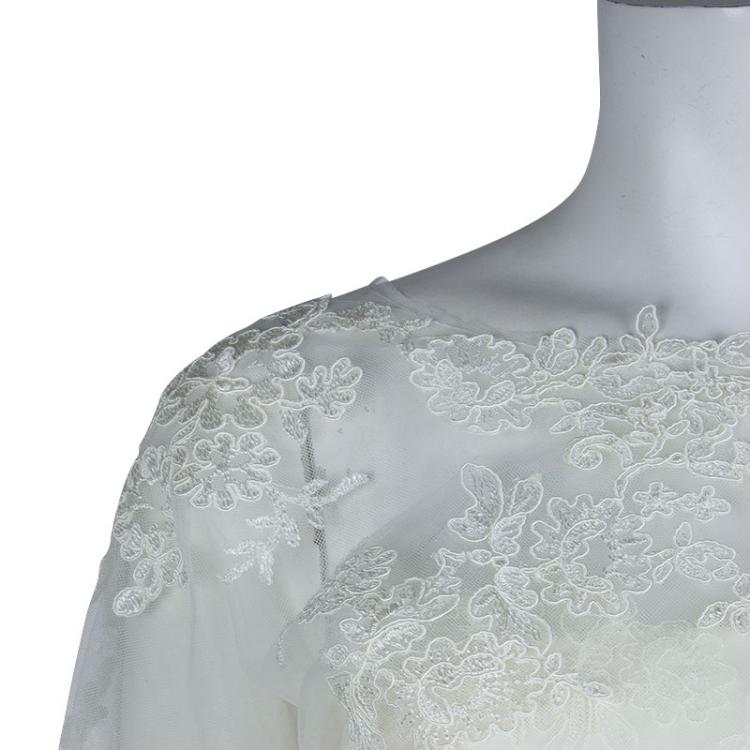 Pre Owned White by Vera Wang Strapless Lace Wedding Gown L