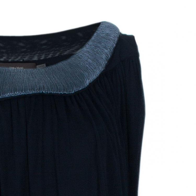 Pre Owned Vera Wang Embellished Black Dress M