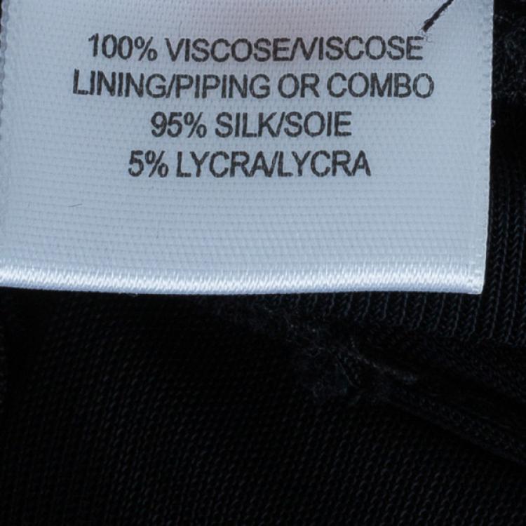 Pre Owned Vera Wang Embellished Black Dress M