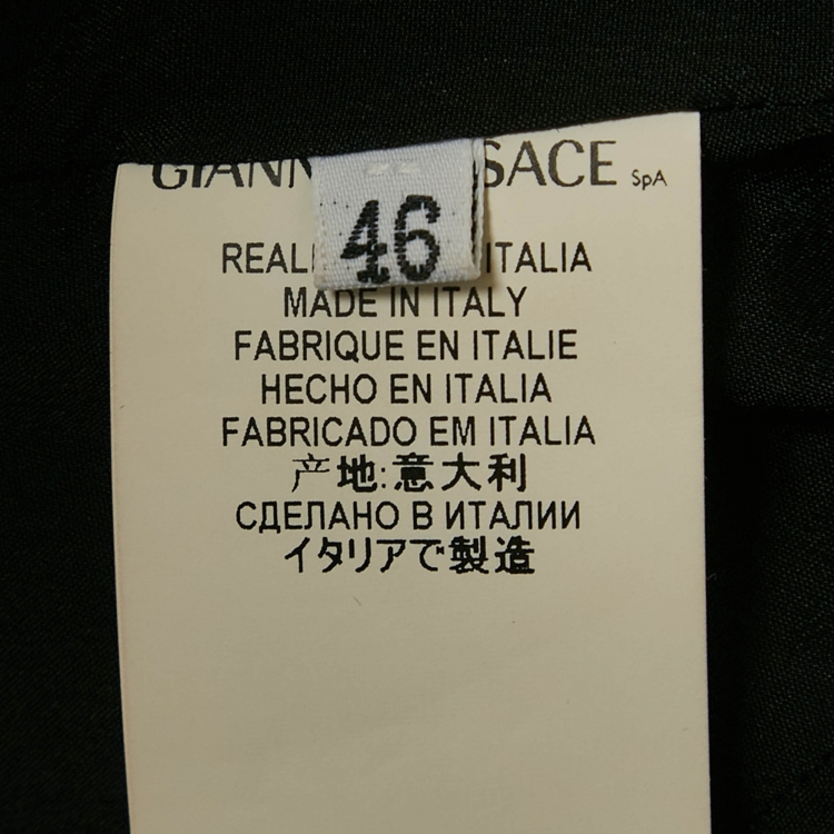 Pre Owned Versace Collection Black Embellished Wool Short Dress XL