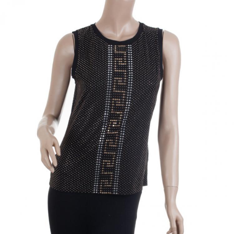 Versace for H&M Black Studded Tank Top Versace for H&M | The Luxury Closet