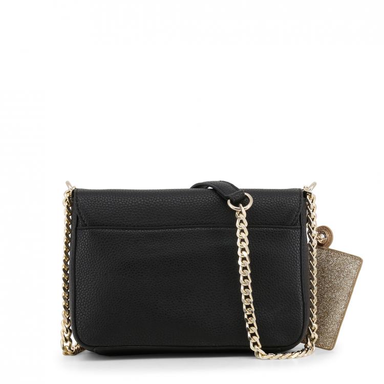 مملوكة مسبقًا Versace Jeans Black Pebbled Leather Chain Flap Bag