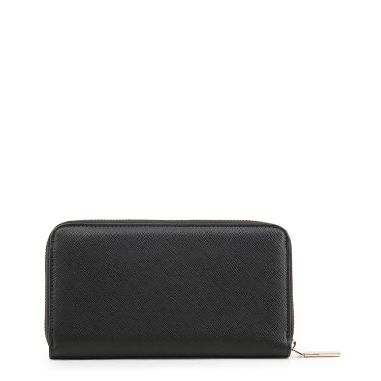 مملوكة مسبقًا Versace Jeans Black Faux Leather Zip Around Wallet