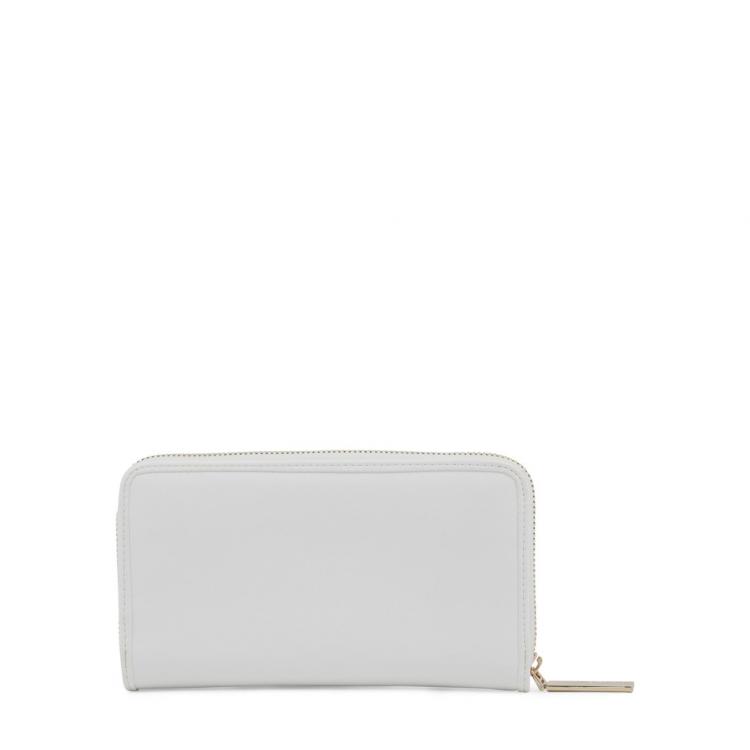 مملوكة مسبقًا Versace Jeans White Faux Leather Zip Around Wallet