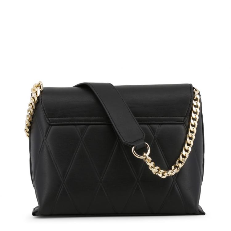 Pre Owned Versace Jeans Black Faux Quilted Leather Shoulder Bag
