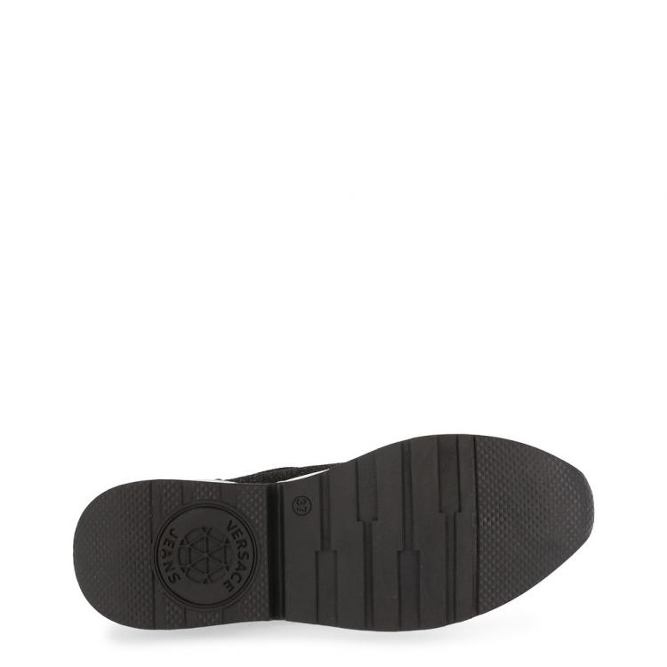 مملوكة مسبقًا Versace Jeans Black Fabric and Suede Lace Up Sneakers Size 39
