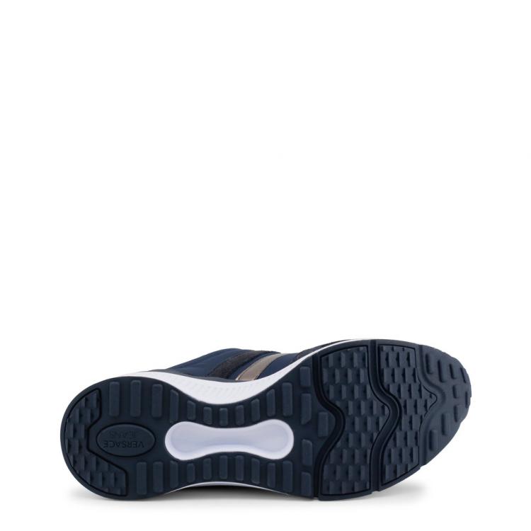مملوكة مسبقًا Versace Jeans Blue Fabric and Suede Platform Sneakers Size 40