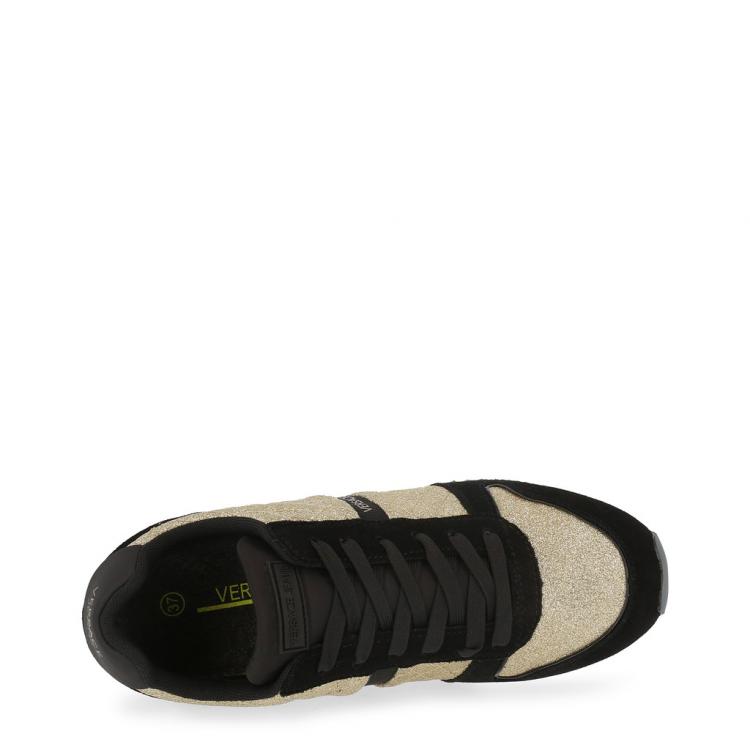 Pre Owned Versace Jeans Two Tone Fabric and Suede Lace Up Sneakers Size 37