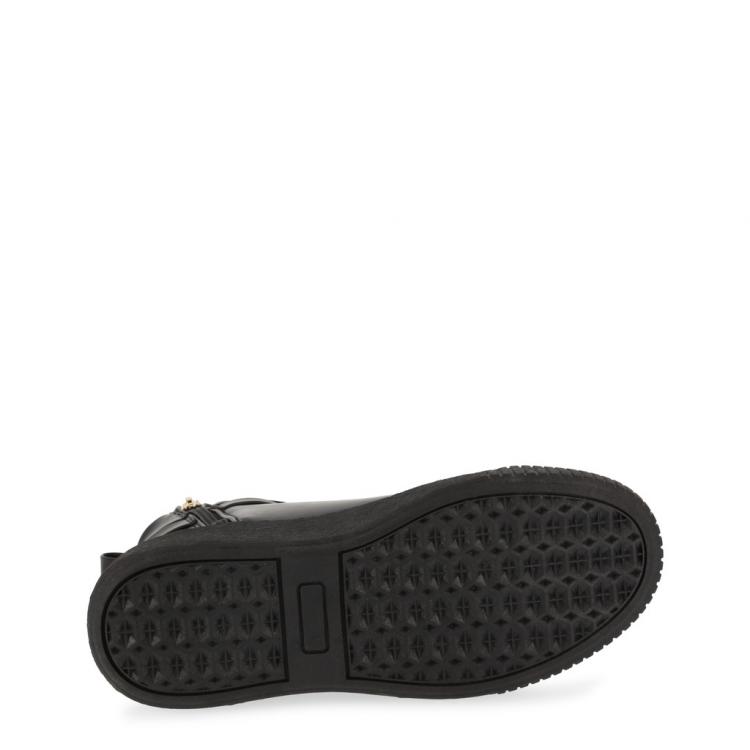 مملوكة مسبقًا Versace Jeans Black Leather High Top Sneakers Size 40