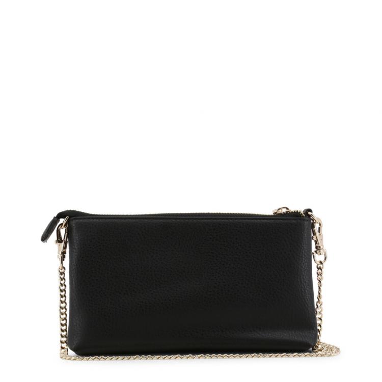 Pre Owned Versace Jeans Black Faux Pebbled Leather Chain Pochette Accessories