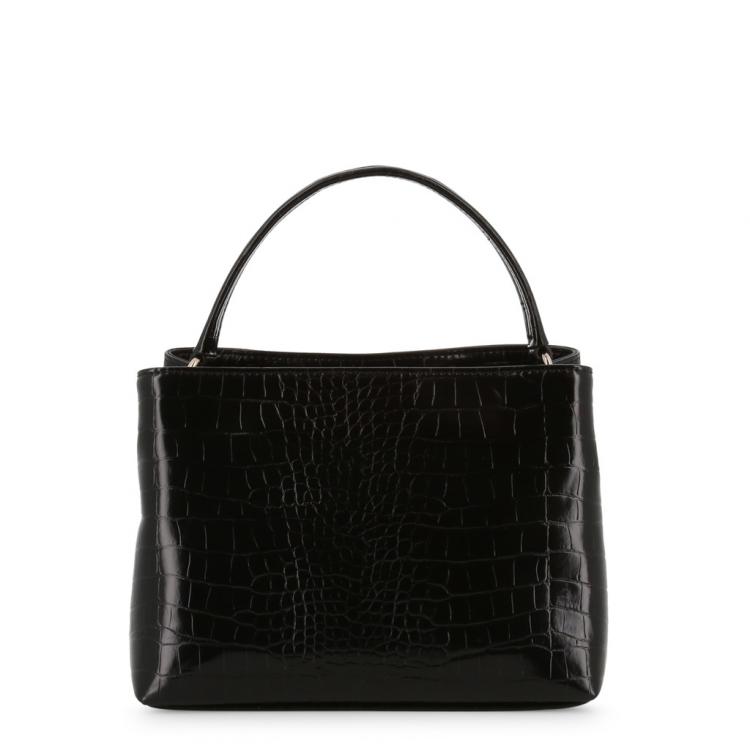مملوكة مسبقًا Versace Jeans Black Embossed Synthetic Leather Top Handle Bag
