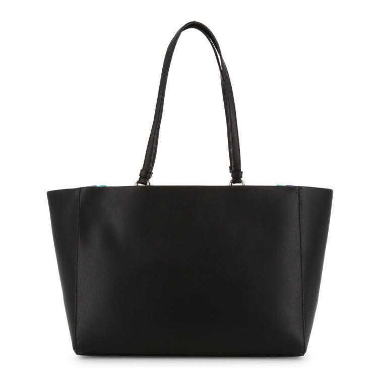 Pre Owned Versace Jeans Black Synthetic Leather Tote Bag