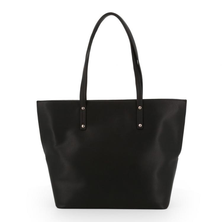 مملوكة مسبقًا Versace Jeans Black Faux Leather Shopping Tote