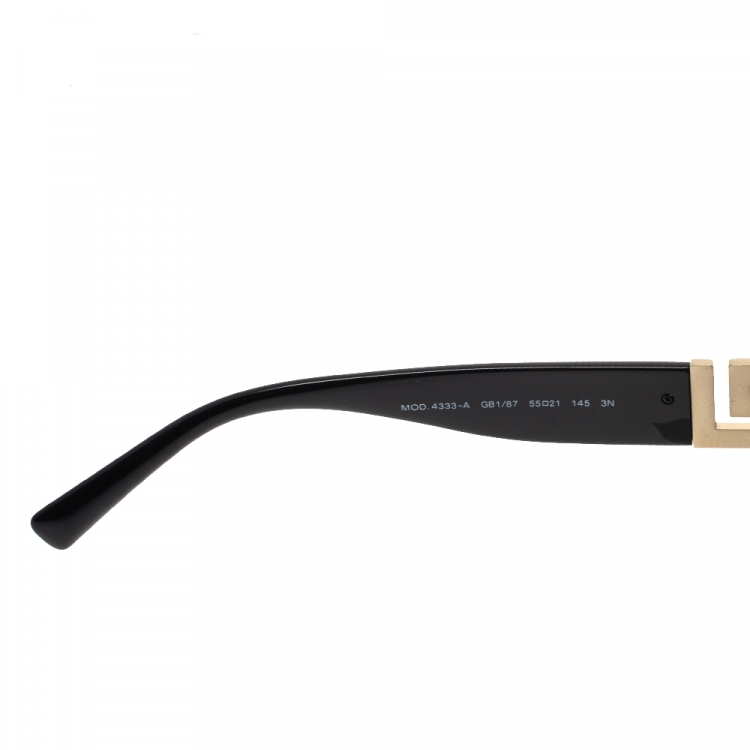 Pre Owned Versace Black MOD. 4333-A Round Sunglasses