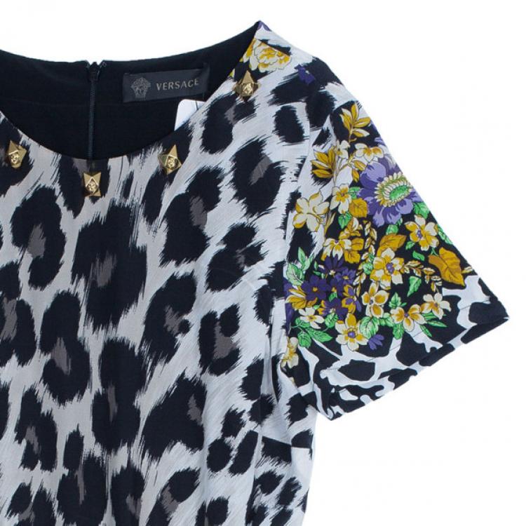 مملوكة مسبقًا Versace Leopard Print Shift Dress M