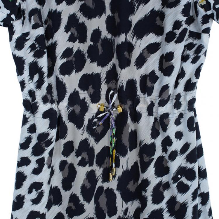 مملوكة مسبقًا Versace Leopard Print Shift Dress M