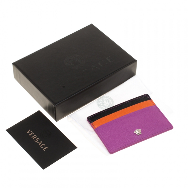مملوكة مسبقًا Versace Multicolor Leather Card Case