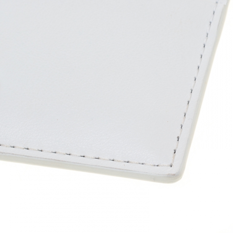 Pre Owned Versace White Leather Card Case