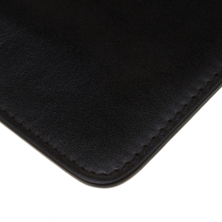 Pre Owned Versace Black Leather Coin Purse