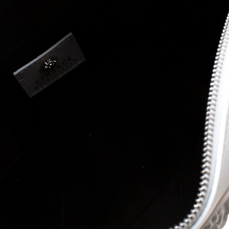 Pre Owned Versace White Leather Palazzo Medusa Camera Crossbody Bag