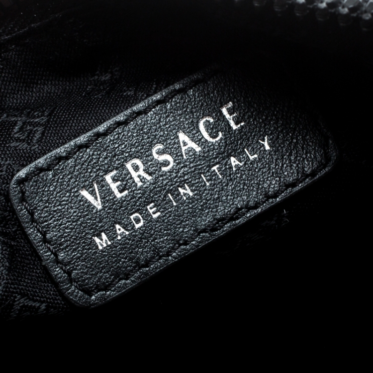 Pre Owned Versace Black Nylon Medusa Pochette