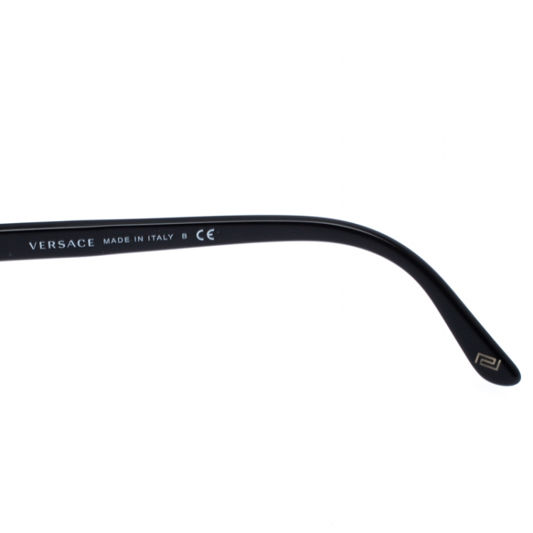 Pre Owned Versace Black MOD 4197 Aviator Sunglasses