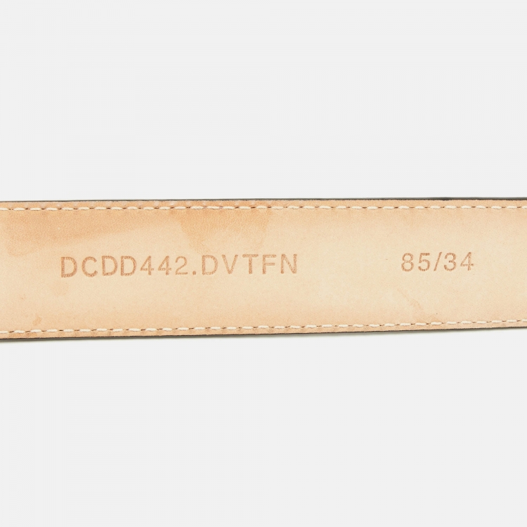 Pre Owned Versace Pink Leather Medusa Head Buckle Belt 85CM