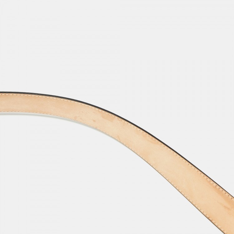 Pre Owned Versace Pink Leather Medusa Head Buckle Belt 85CM