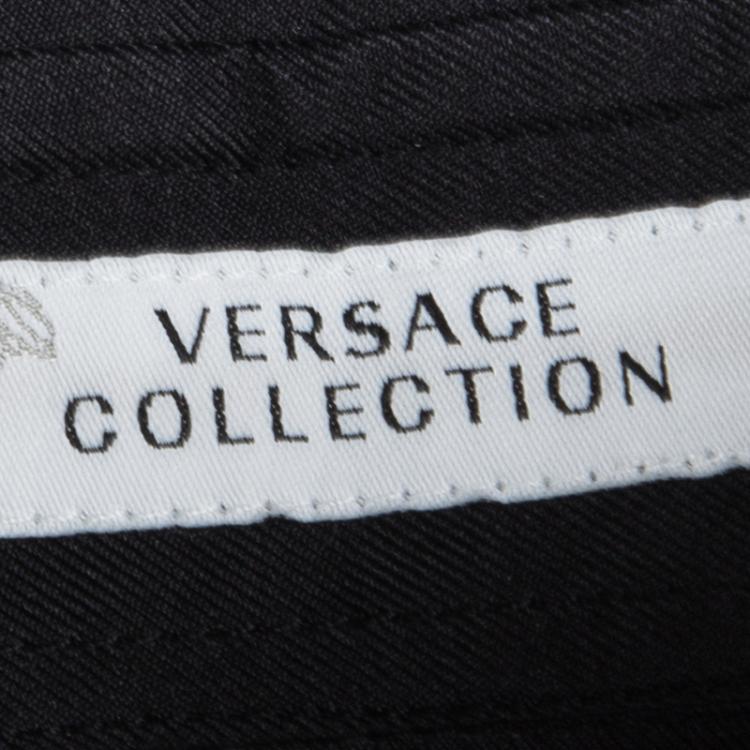 Pre Owned Versace Black Snail Print Long Sleeve Button Front Shirt L