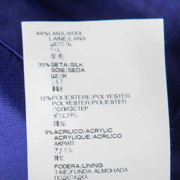 Pre Owned Versace Purple  Jacquard V Neck Bodycon Dress M