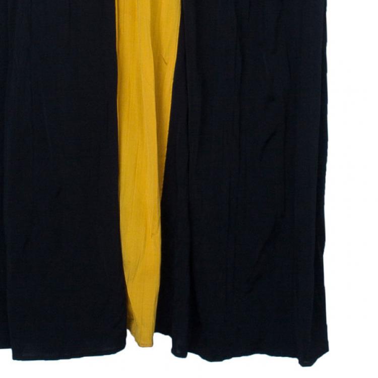 Pre Owned Versace Color-block Halterneck Evening Dress M