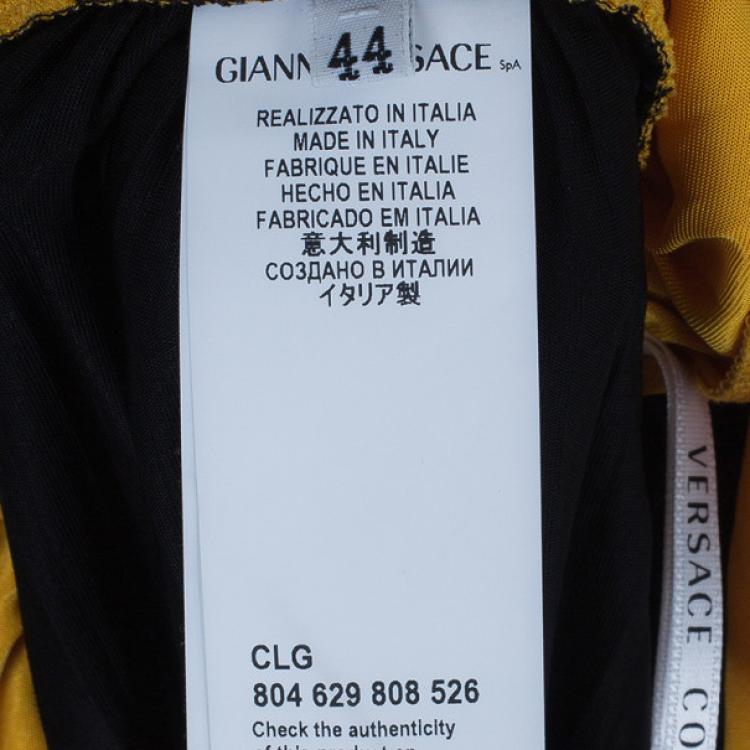 Pre Owned Versace Color-block Halterneck Evening Dress M